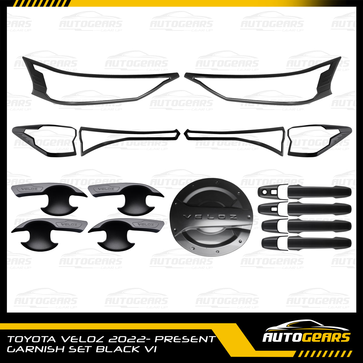 Toyota Veloz (2022 - 2024) Matte Black Garnish Set – Autogears Ph