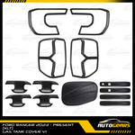 Ford Ranger XLT 2023 Matte Black Garnish Set V1