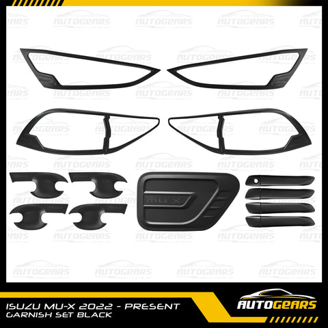 ISUZU MUX MU-X (2022 - 2024) Matte Black Garnish Set