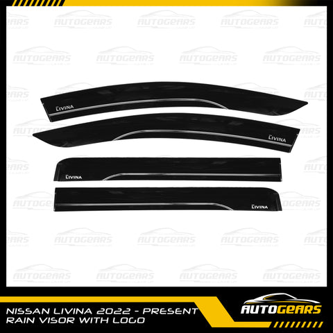 Nissan Kicks (2022 - 2024) Rain Visor with Logo