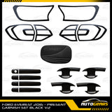 Ford Everest (2016 - 2022) Matte Black Garnish Set V1