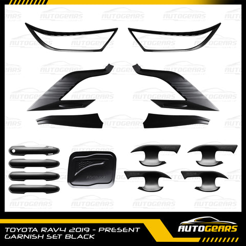 Toyota RAV4 (2019 - 2024) Matte Black Garnish Set