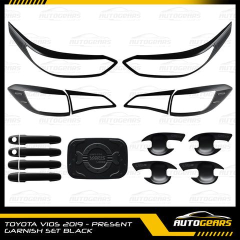 Toyota Vios (2019 - 2024) Matte Black Garnish Set