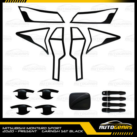 Mitsubishi Montero (2020 - 2025) Matte Black Garnish Set