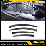 Honda HR-V (2014 - 2021) Rain Visor with Chrome Trim